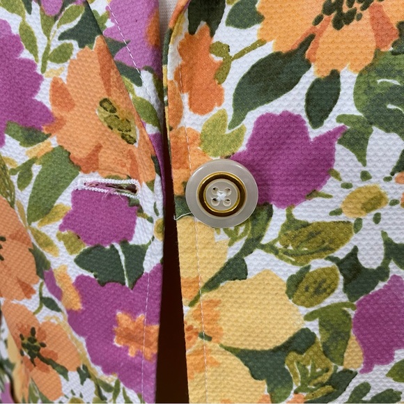 Multicolor floral cotton blazer - Picture 4 of 9